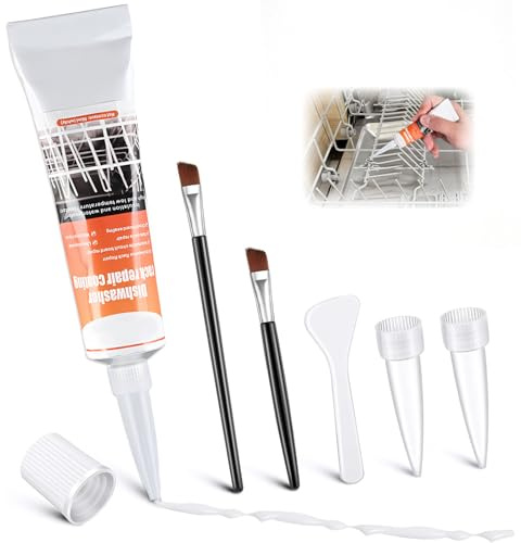 50ml Spülmaschinenkorb Rost Reparatur,Geschirrspüler Korb Reparatur,Dichtungsmasse Wasserdicht, Rostfrei, Hochtemperaturbeständig,Reparatur Von Gummiteilen Im Geschirrspülerkorb
