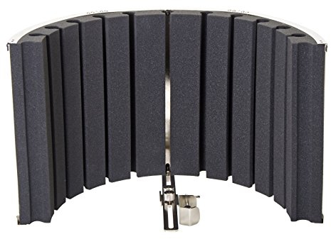 Fame Audio Mic Reflexion Screen MK II, Professioneller Reflexionsfilter, Schwarz, Optimiertes Akustikdesign, 46x30x25mm, Ideal für Mikrofonaufnahmen, Tonstudios, Homerecording