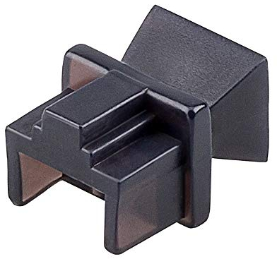 goobay 50527 Staubschutz für RJ45 Buchse Blindstopfen für ISDN Netzwerkdosen Patchpanel, 10 Stück schwarz