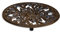 Loberon Topfuntersetzer 2er Set Winton, Antik-Finish, Bezauberndes Ornament, Gartenzubehör, Gartenhelfer, Outdoor, Gusseisen, braun
