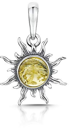 Amberta - 925 Sterling-Silber Sterling-Silber 925 Rundschliff gelb Ambre