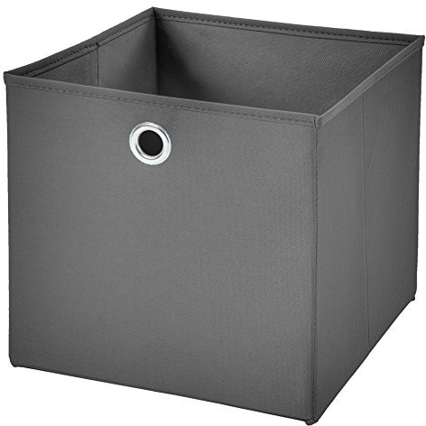 CM3 1 Stück Dunkelgrau Faltbox 32 x 32 x 32 cm Aufbewahrungsbox faltbar