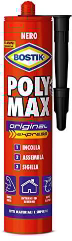 BOSTIK Mastice sigillante Silicone Impermeabile Universale Nero 425 gr Polymax