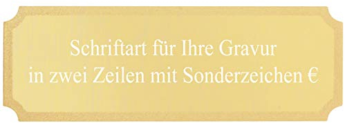 Gravurplatte Gold 73 x 27 mm Gravurschild für Pokale mit Wunschgravur - jetzt selbst gestalten