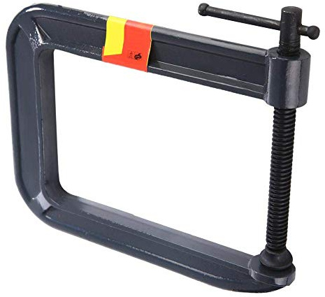 Heavy Duty Deep Throat U-Clamp steel Deep Reach C-Clamp Jaw Opening DIY Carpentry Clamping Device(100,185mm)