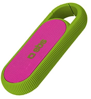 SBS mini speaker wireless, portatile e compatto con design POP, 2W di potenza, per iPhone, Samsung, Oppo, Xiaomi, Huawei, gancio per cintura, cavo di ricarica incluso, verde