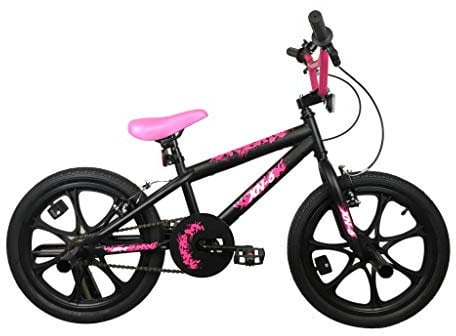 XN-6-18 Kids Freestyle BMX Bike 18 MAG Wheel Single Speed Girls Bicycle (Black/Pink