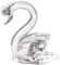 VOSAREA Kristall Schwan Figur Hochzeit Briefbeschwerer Statue Glas Figur Briefbeschwerer Ornament Feng Shui Sammlung für Zuhause Schaufenster