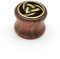 BlackAmazement Plug Flesh Tunnel Inlay Piercing Holz Skaldenmet Odrörir Hörner Met Wikinger Symbol Triquetra Knoten der Dreisamkeit Dreieck 08mm - 20mm braun Biker Damen Herren (Ø 08mm - 1 Stück)