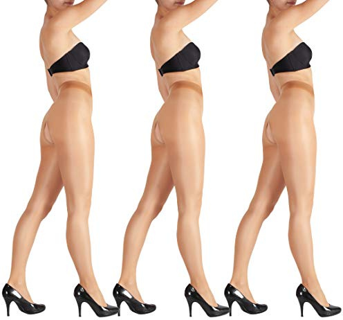 Giulia Ouvert Strumpfhose offener schritt offen Intim Bereich sex sexy dessous Intimo 20 3er Set Light Bronze M