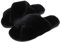 Fadezar Pantofole Peluche Donna Ciabatte da Casa Comode Invernali Moda Scarpe Sandali Slippers Nero EU 35/36