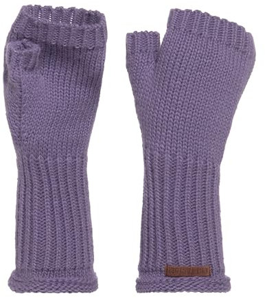 KNIT FACTORY - Cleo Handstulpen - Fingerlose Handschuhe - Gestrickte Handschuhe für Winter - Damen Handstulpen aus Wolle - Hochwertige Qualität - Violett