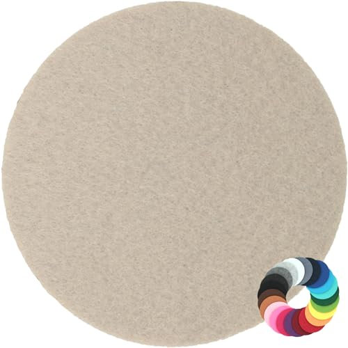 Design Filz Untersetzer rund Durchmesser 10cm, Toffee (HF050) für Glas, Getränke, Bar, Tasse, Vase