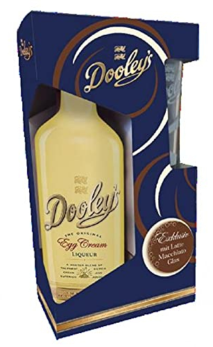 Dooley's | Premium Eierlikör | Egg Cream Liqueur Sahne | 1 x 700ml | Geschenkset mit Glas