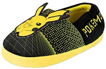 Pokemon Jungen Hausschuhe Pikachu Schwarz 35
