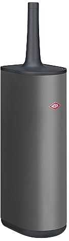 Wesco Toilettenbürste Loft aus pulverbeschichtetem Stahlblech Edelstahl und Silikon in der Farbe Graphit Matt, Maße: 12cm x 9cm x 40cm, 315 106-77