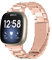 WIGERLON Kompatibel mit Versa 3/Versa 4 Band für Damen und Herren, Edelstahl-Metall-Uhrenarmbänder, Ersatz-Armband, Zubehör für Fitbit Sense 2/Fitbit Sense, Roségold