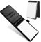 Cobee Notizblockhalter aus Leder, Mini Notebooks tragbares Business Notizbuch Notizbuch multifunktionaler Notizblockhalter für Büro Schule (Schwarz)