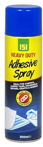 Multi Purpose Spray/Carpet/Contact/Heavy Duty Adhesive Spray for Carpet Vinyl Cardboard foil Card Paper Leather Craft Fabric & Man More (Heavy Duty Adhesive)