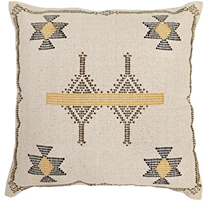 Trade Star Couch-Kissenbezug, 100 % Baumwolle, Motiv: Sabra Kelim, authentisch, dekorativer Sofakissenbezug, Premium-Qualität, handgefertigt, Heimdekoration, 45,7 x 45,7 cm