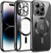 JETech Weiche Klar Hülle für iPhone 14 Pro 6,1 Zoll, Kameraschutz Vollständiger, Kompatibel mit MagSafe Kabellosem Laden, Stoßfest Elektroplattiert TPU Handyhülle (Schwarz)
