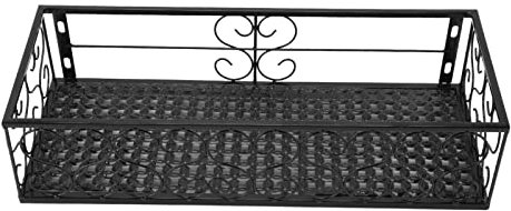 Estante para Macetas de Balcón, Soporte para Macetas para Plantas de Balcón, Ahorro de Espacio, Construcción de Hierro Resistente, Decorativo para Alféizares (Adecuado para barandillas de 2,5 cm.)