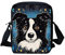 Kuiaobaty Damen-Umhängetasche, Mini-Umhängetasche, Dog Border Collie Stars, 17 x 6 x 23 cm