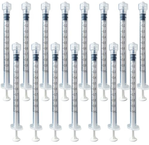 Medi+Express 1ml Luer Lock Syringe Pack of 100 Sterile Individually Sealed Medicine Syringe 1ml | Silicone Oil & Rubber Free 1ml Syringes without Needle for Medical, Mesotherapy, Home Care, Tube