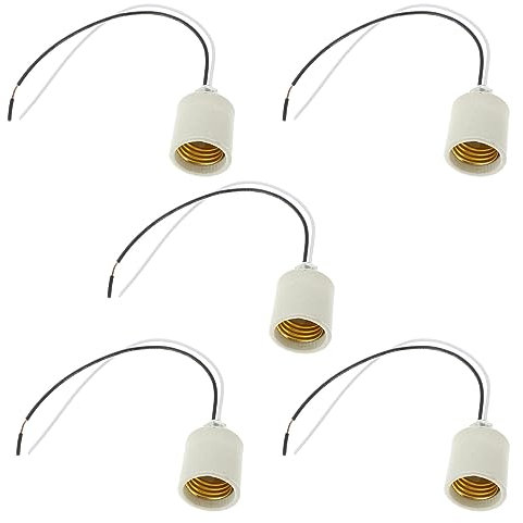 Holibanna Ceiling Light Screw Socket E27 Ceramic Bulb Socket High Temp Resistant Practical Lamp Holder