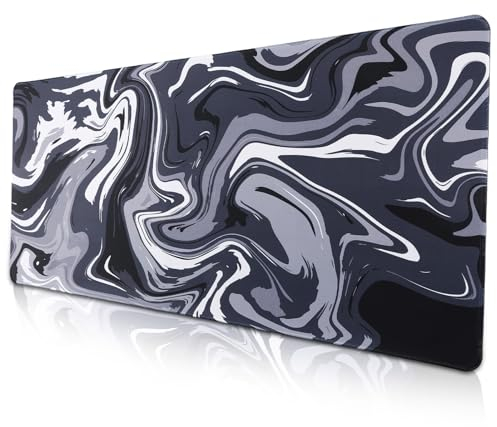 Livdouyu Gaming Mauspad XXL, Mauspad 900 x 400 x 3 mm, Liquid Design Wasserdicht und rutschfest Mauspad Gaming für Tastatur und Maus