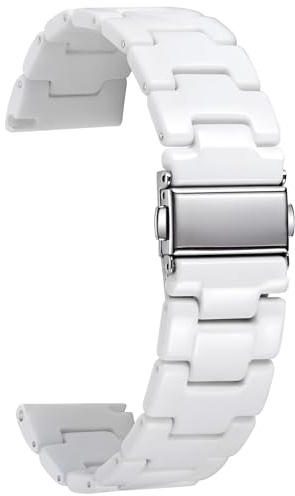 BINLUN Harz Uhrenarmband für Damen Herren 12mm 14mm 16mm 18mm 20mm 22mm,Ersatz Uhrenarmbänder Faltschließe Schnellverschluss für Smartwatch,14 Farben Licht Mode Hautfreundliche Armband in 3 Schnallen