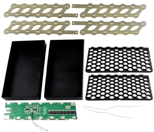 Turmera 14S 48V E-bike Battery Box 6P Cells Case with Welding Nickel 30A for E-scooter or Electric Bike Battery(with PCB board (black))