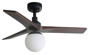 FARO BARCELONA 34278-11L - KLIM S Ventilador negro/nogal DC E27