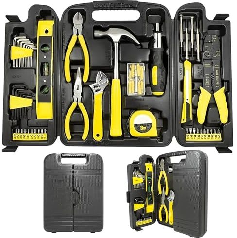 Caja De Herramientas,Caja De Herramientas Completa,Kit Herramientas,130PCS Maletin Caja de Herramientas,Kit Herramientas Domésticas con Destornilladores,llave de Carraca para Hogar o Garaje