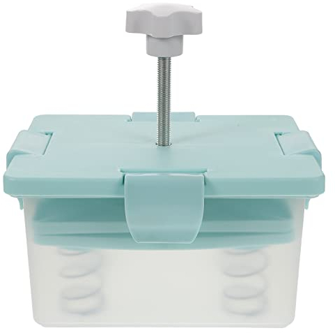 Fabricante de cajas Squeeze Recipiente de queso prensado Textura de presión de agua Colador manual Drenaje de tofu Fermentación de primavera Escurridor de queso con prensa de gasa: prensador seguro