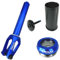 Chilli Pro Scooters Stunt-Scooter Slim Cut Fork Trick Roller Ersatz Tuning Gabel HIC Komplett Set passend für 100 I 110 I 120mm Rollen Blau