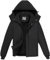OutPro Herren Skijacke Winterjacke Warme FleecejackeWasserdicht Winddicht Funktions Baumwolljacke Winterjacke Outdoor WandernTibetisch schwarz,XL