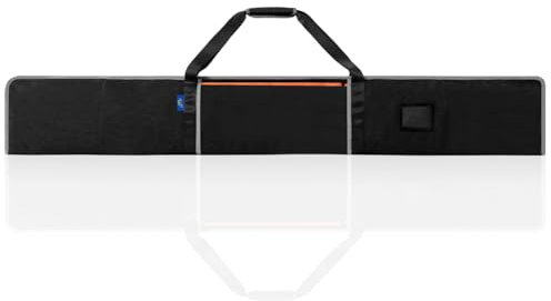 WISEPRO Tasche für Führungsschienen 1,4 und 1,5 m mit 2 Zubehör Fächer für bis zu 2 Schienen,Universell Doppelseitige Schienensägentasche mit Handgriff und Schultergurt, Stoßdämpfender Polsterung