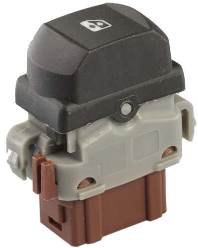 Interrupteur Bouton de Lève Vitre Avant Droit OU Arrière Gauche OU Arrière Droit Cosse Marron compatible avec PRIMASTAR VIVARO A CLIO II III ESPACE IV LAGUNA II SCENIC II TRAFIC II - 8200108266
