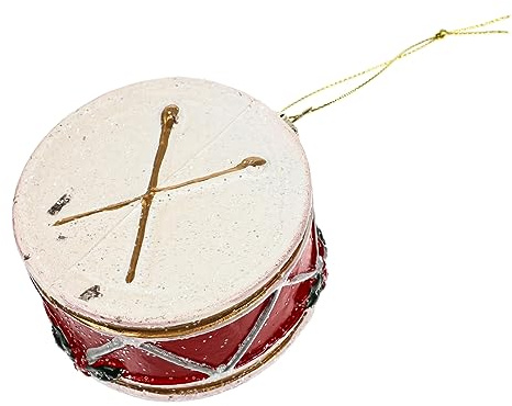 MUSISALY Weihnachtlicher Christbaum Anhänger Trommel Design Weihnachtsbaum Deko Anhänger Handbemalt Festliche Hängedekoration Für Familie Und Heimgestaltung