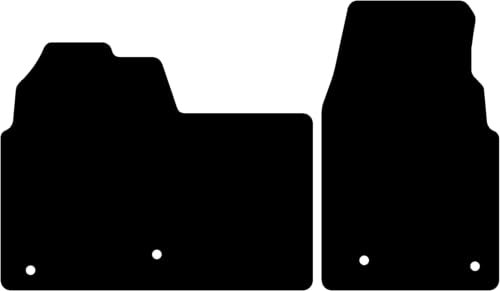 Kovvar Fußmatten passend für Ford Transit 2023-2025 Passend zur Ausführung: Custom | Abstand Befestigungspunkte (Fahrer) 32 cm | Qualität: Luxury