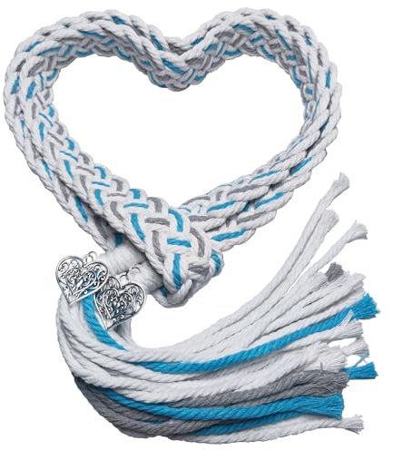 Keltisches Muster, rustikales Hochzeits-Lasso-Seil, Lazo für traditionelle katholische Hochzeit, Brautgeschenk (blau)
