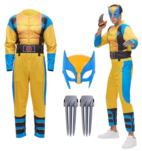 Leajap Disfraz de Carnaval para Adulto: Mono con Antifaz y Garras - Disfraces Cosplay de Halloween (L)