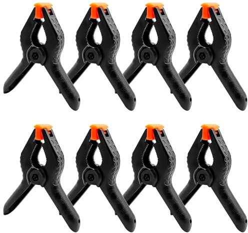 Pofgwjz 8 Pièces Pinces À Ressort, 4 Pouces Pinces Clips, Clips Pour Collage À Mâchoires De Serrage Mobiles,Convient Aux Clips De Studio De Photographie Et Au Tissu De Fond