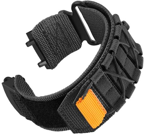 WIIKAI Armband Ersatzarmbänder für Amazfit T-Rex 3 Nylon Uhrenarmbänder Replacement Straps Watch Straps GZ.(Schwarz)