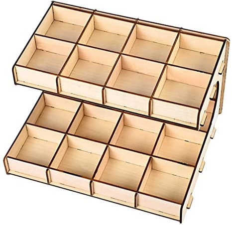 Qianly Modellbau Werkzeug Halter Aus Holz, 2-lagiges 20-Gitter