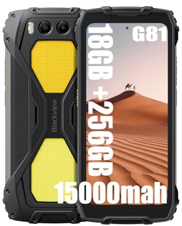 Blackview BV7300 Rugged Smartphone (2025), 800LM Luce Campeggio 15000mAh/45W, 18GB+256GB/2TB Telefono Indistruttibile, 6.67 HD+ 700 nit, 50MP+32MP+20MP Visione Notturna, Fingerprint/4G/NFC (Nero)