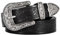VONMELLI Western Gürtel Damen, Damen Cowgirl Ledergürtel für Hosen Jeans Taillengürtel mit Vintage Floral Carved Design Plus Größe S-XXXL Schwarz Passform Taillenumfang 81-92cm