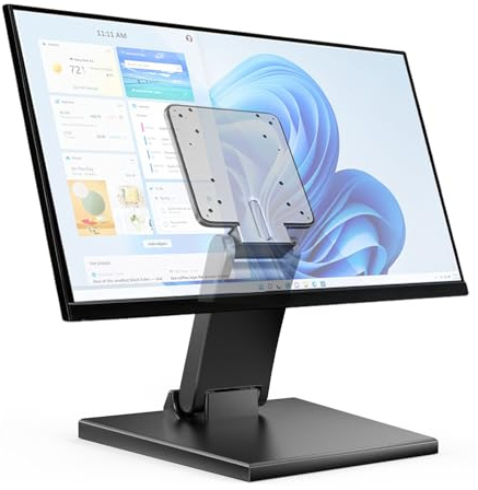 Supporto per monitor touchscreen per PC, supporto da scrivania VESA 75 x 75 mm, 100 x 100 mm, per tavolo, colore nero