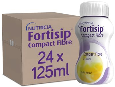 Fortisip Compact Fibre Liquid Vanilla, 125ml Bottle, Pack of 24